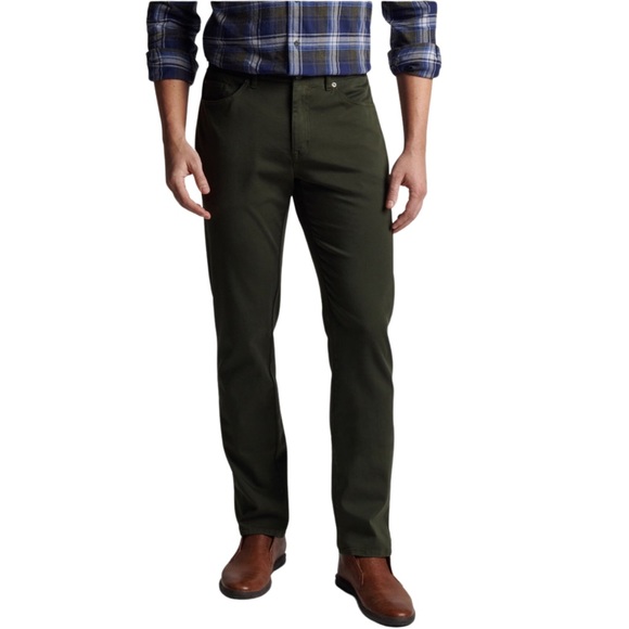 Peter Millar Ultimate Sateen Five-Pocket Pant in Dark Olive - Picture 9 of 14